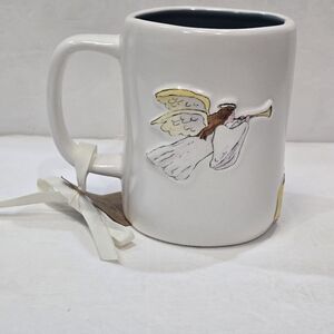 Rae Dunn Heralding Angel "Joy To The World" Christmas Double Sided MugRae Dunn